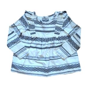 Hanna Andersson Black and White Boho Apron Top - Size 3T/90